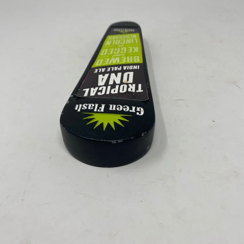 Green Flash Brewing Tropical DNA IPA Beer Tap Handle Lincoln Nebraska Black